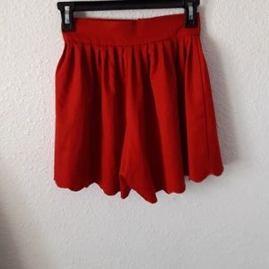 Red frilly skort